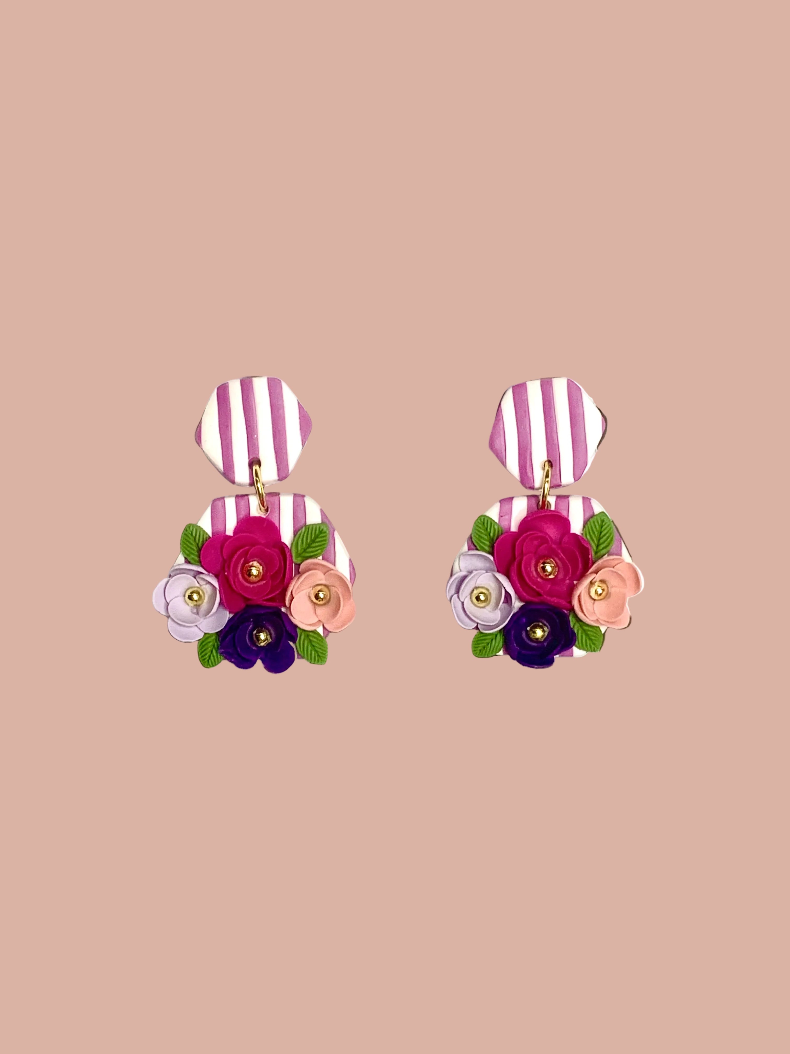 Stripes and Florals (Mauve)