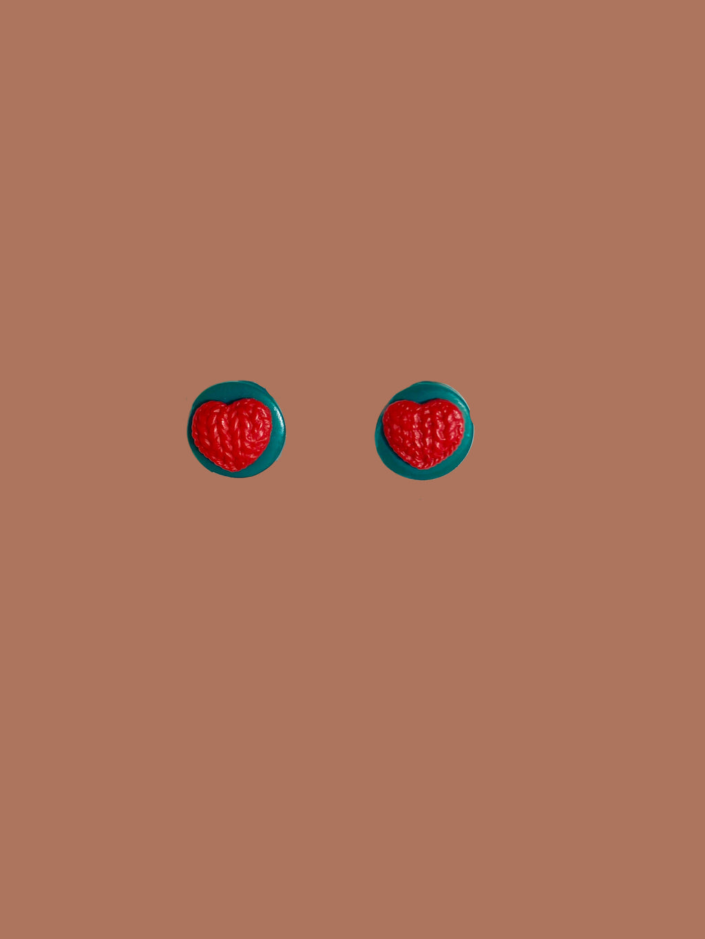 Christmas Heart Stud