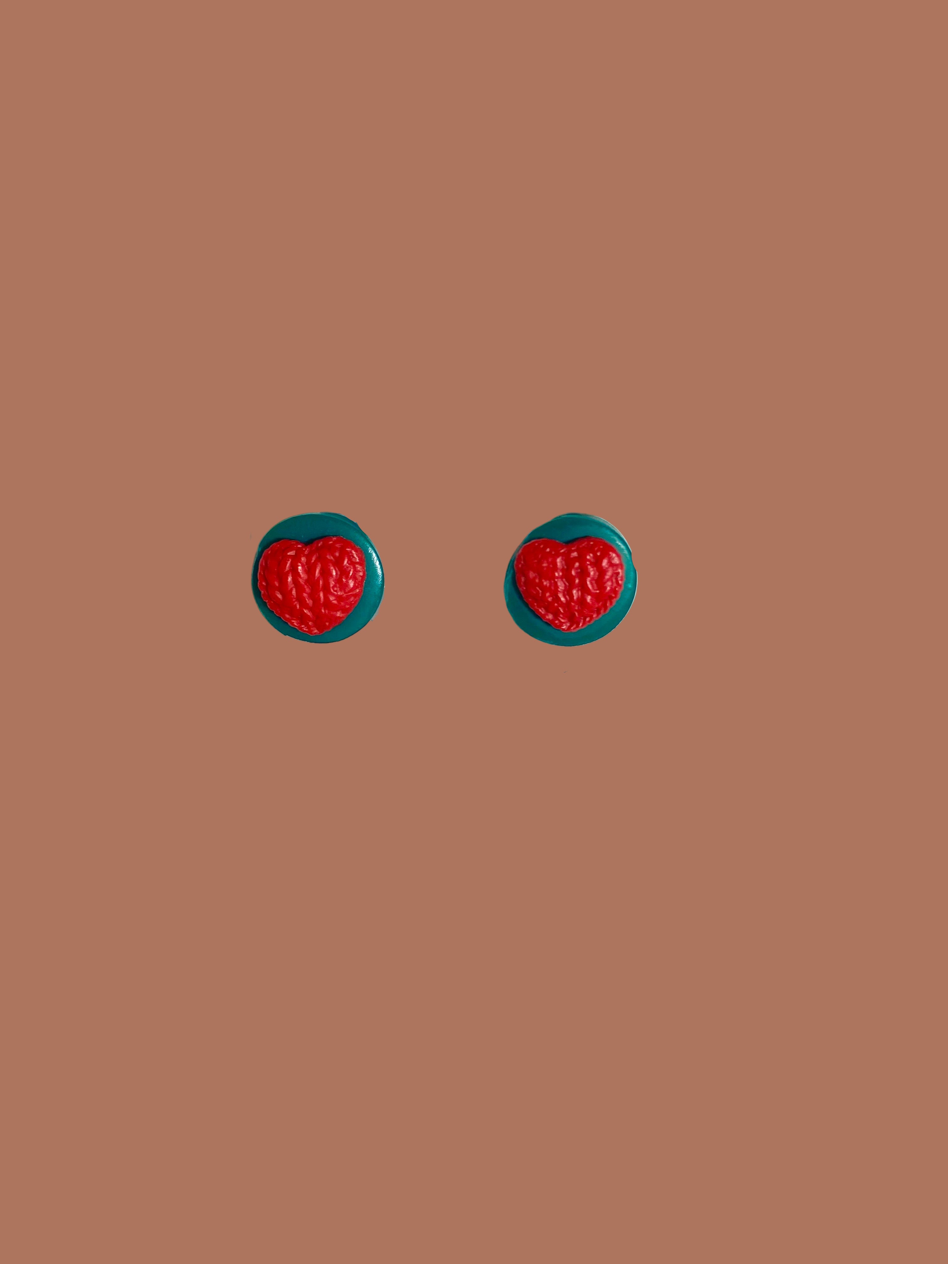 Christmas Heart Stud