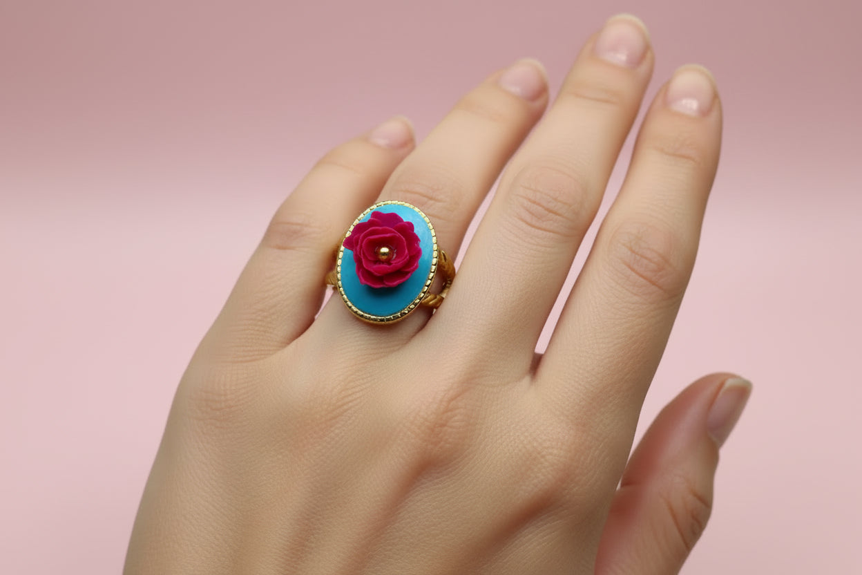 Fuchsia on Turquoise