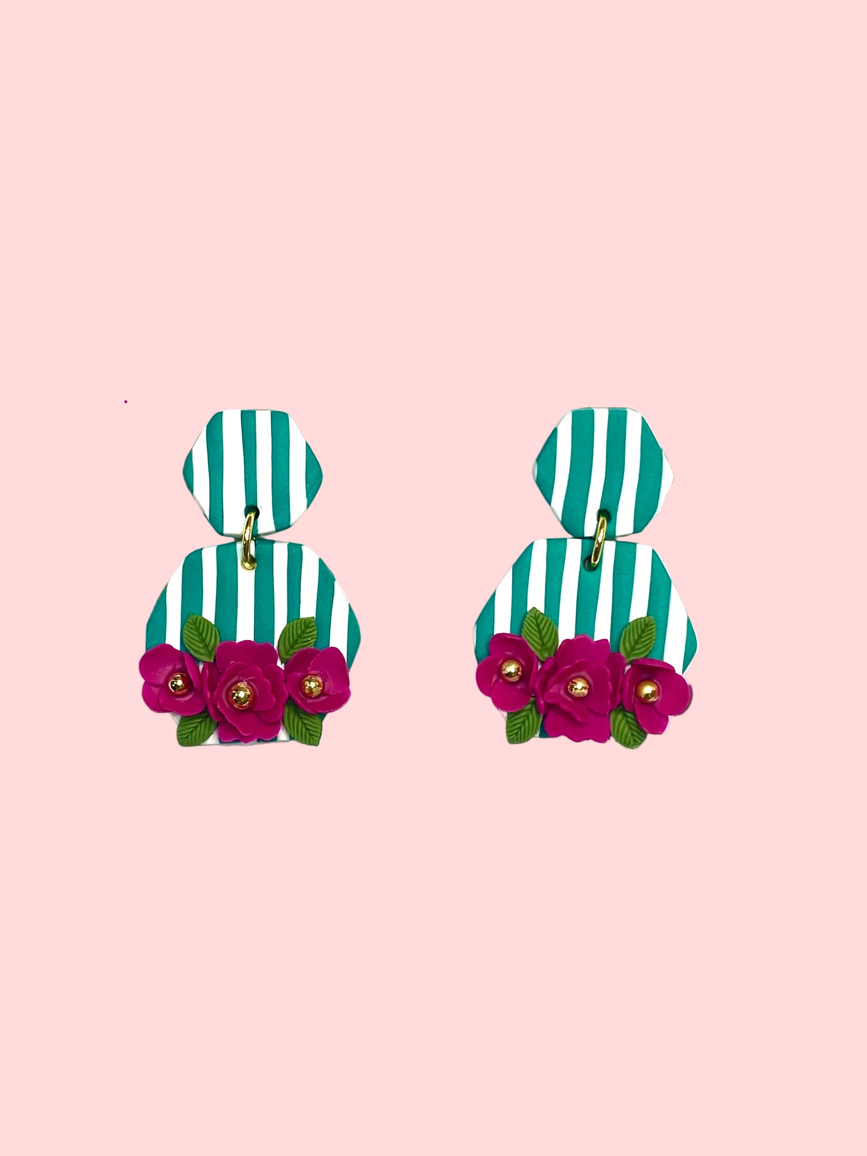Stripes and Florals (Green)