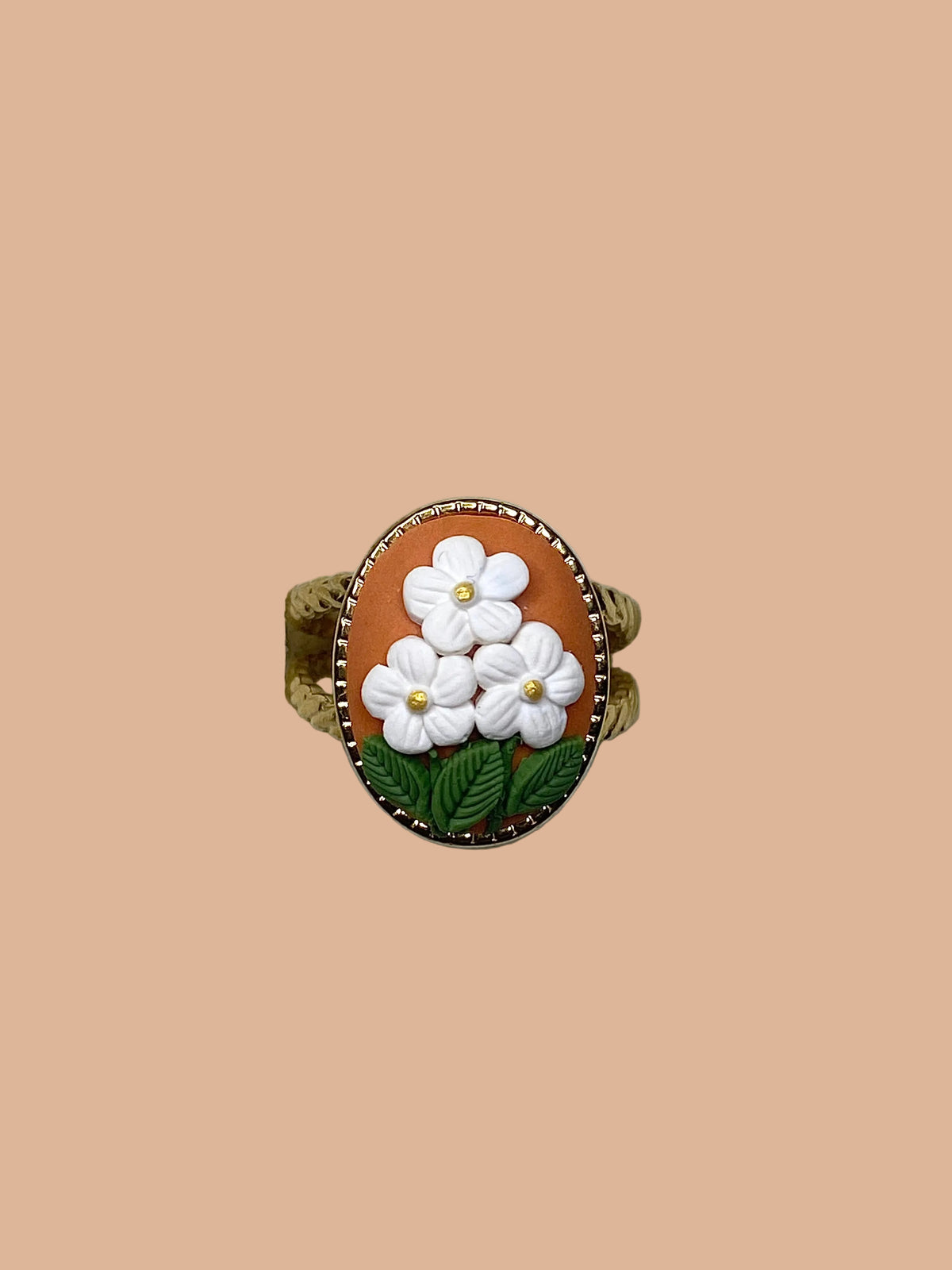 Trio of Flowers (Orange and White)