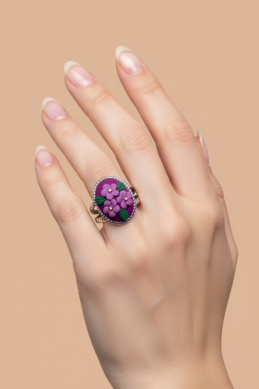 Trio of Flowers (Purple)