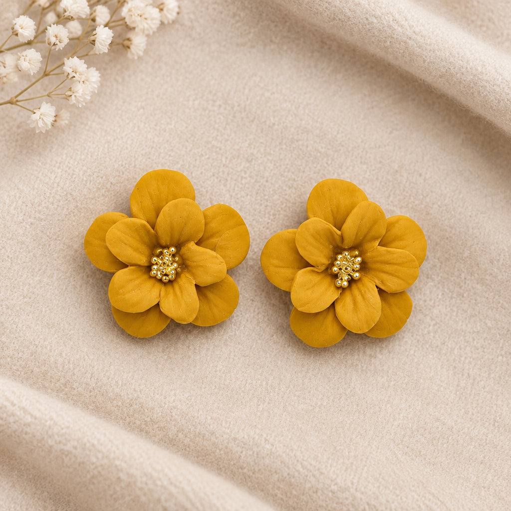 Mustard Flower Stud